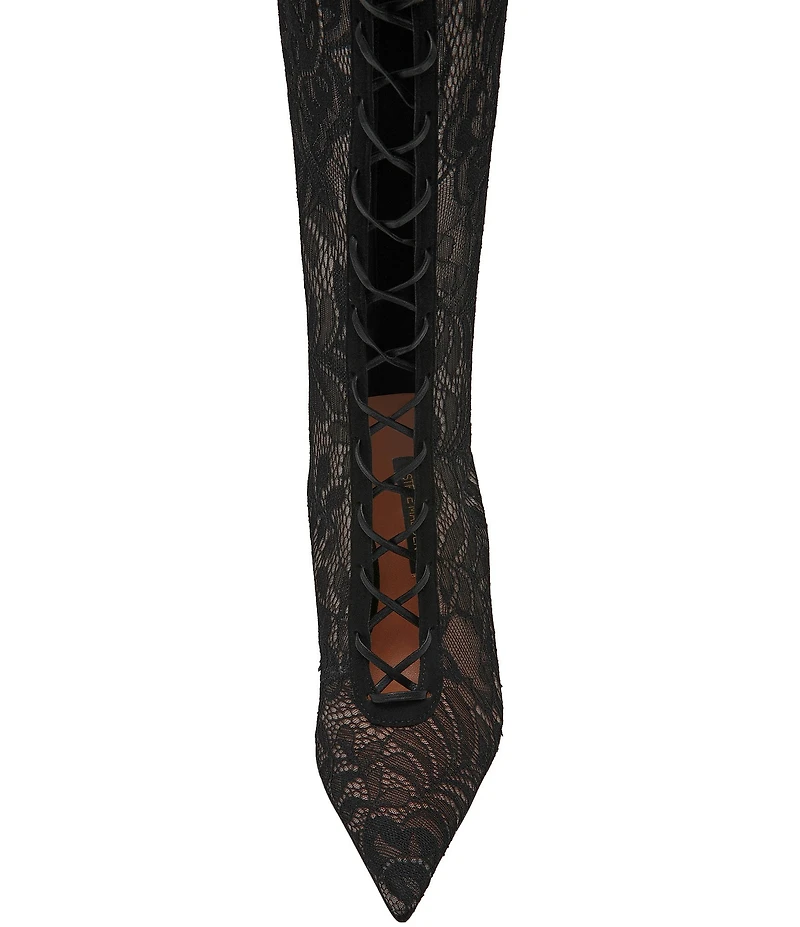 Steve Madden Maxine Lace Pointed Toe Stiletto Tall Boots