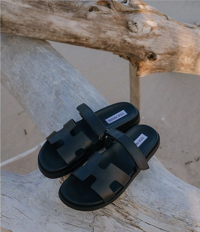 Steve Madden Mayven Leather Slide Sandals