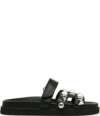 Steve Madden Mayven Leather Studded Slide Sandals