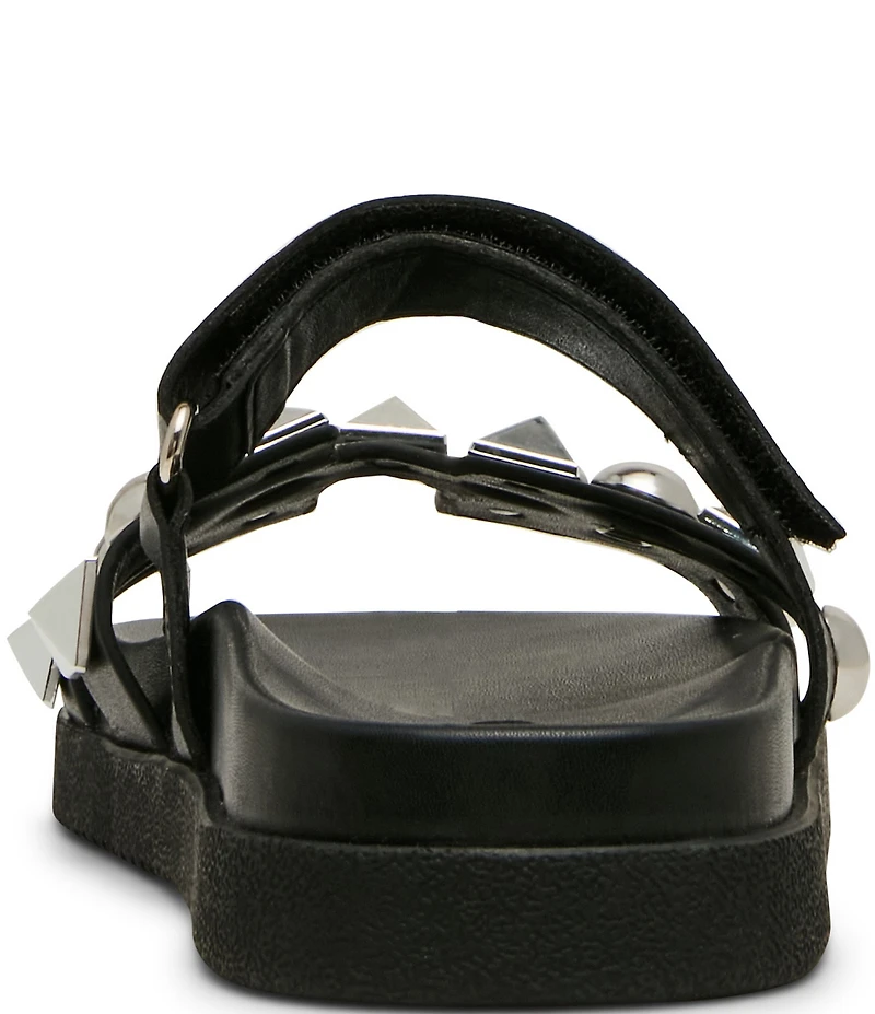 Steve Madden Mayven Leather Studded Slide Sandals
