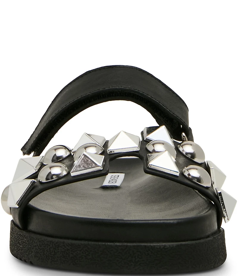 Steve Madden Mayven Leather Studded Slide Sandals