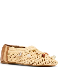 Steve Madden Meela Charm Raffia Slip on Flats