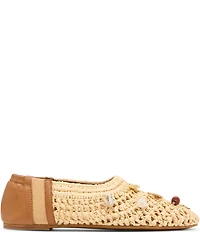 Steve Madden Meela Charm Raffia Slip on Flats
