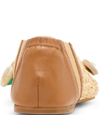 Steve Madden Meela Charm Raffia Slip on Flats