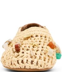 Steve Madden Meela Charm Raffia Slip on Flats