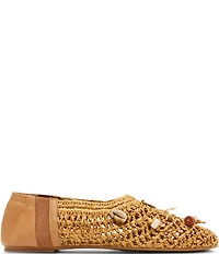 Steve Madden Meela Charm Raffia Slip on Flats