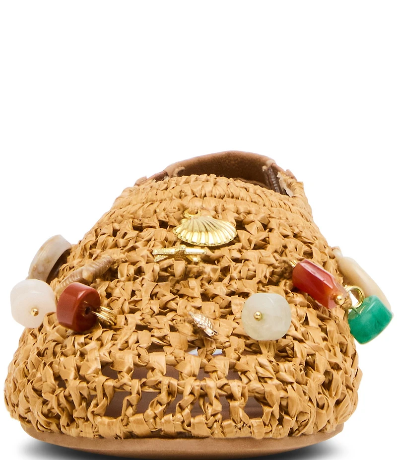 Steve Madden Meela Charm Raffia Slip on Flats