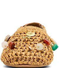 Steve Madden Meela Charm Raffia Slip on Flats