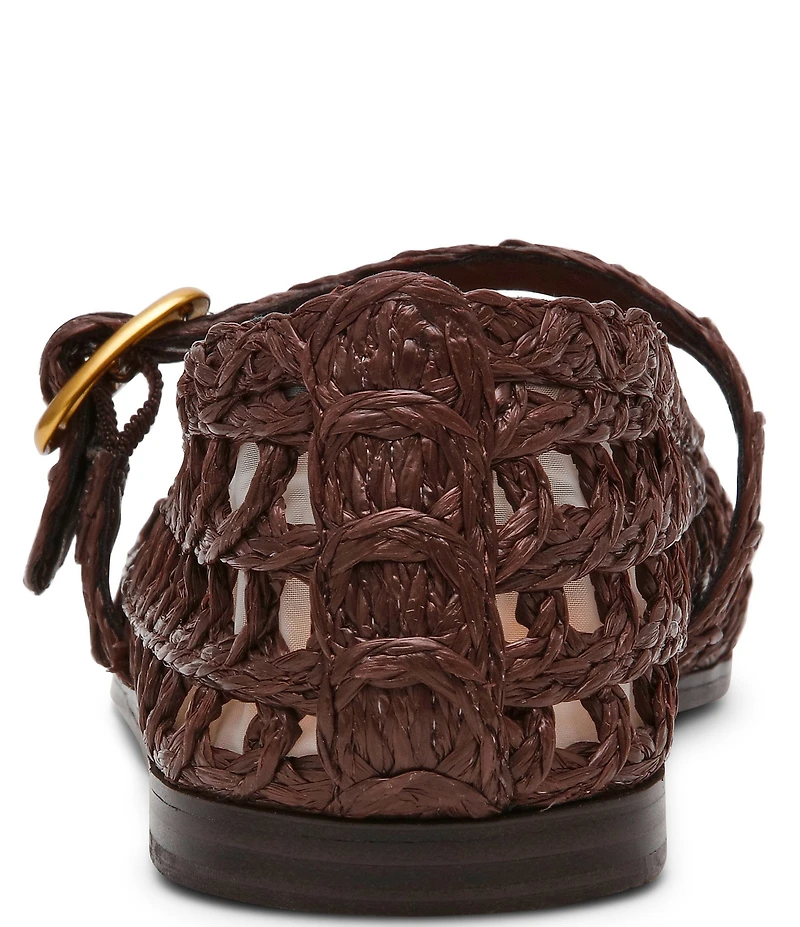 Steve Madden Melody Raffia Mary Jane Ballet Flats
