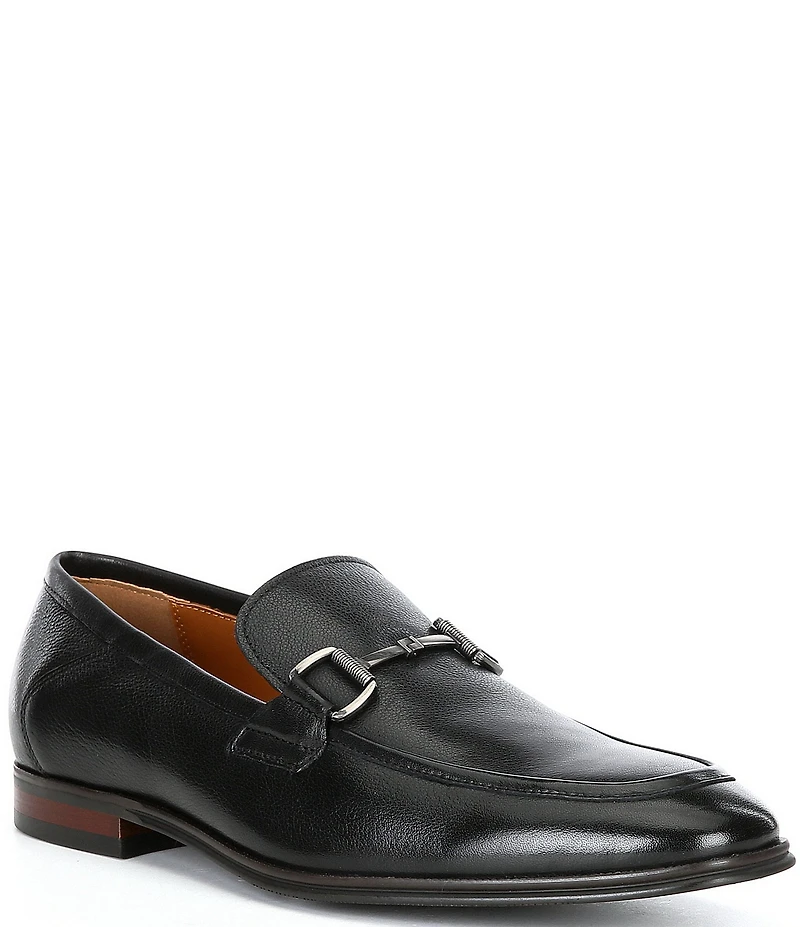 Steve Madden Men's Aahron Leather Bit Buckle Dress Slip On Loafers