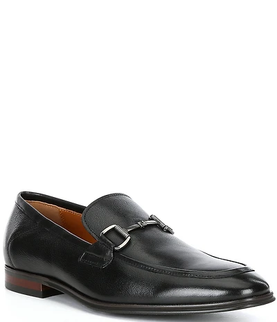 Steve Madden Men's Aahron Leather Bit Buckle Dress Slip On Loafers