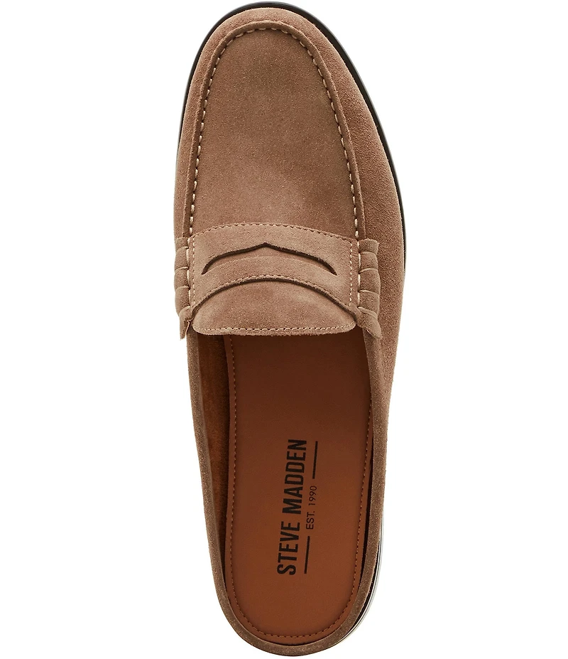 Steve Madden Men's Abott Suede Penny Loafer Mules