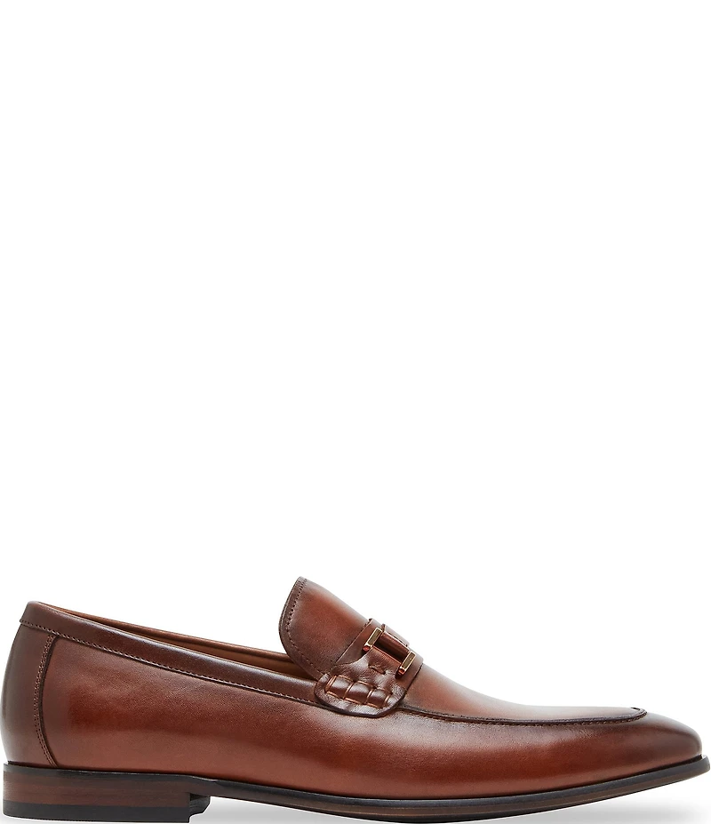 Steve Madden Men's Adair Leather Bit Buckle Dress Loafers
