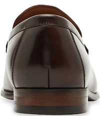 Steve Madden Men's Adair Leather Bit Buckle Dress Loafers