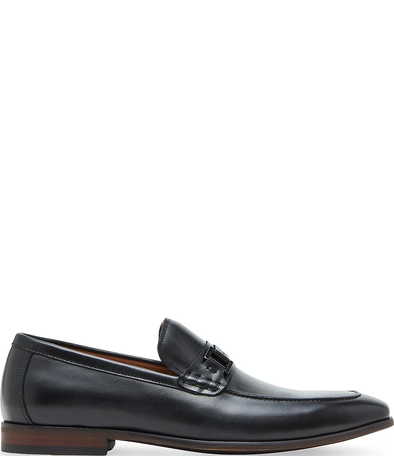 Steve Madden Men's Adair Leather Bit Buckle Dress Loafers