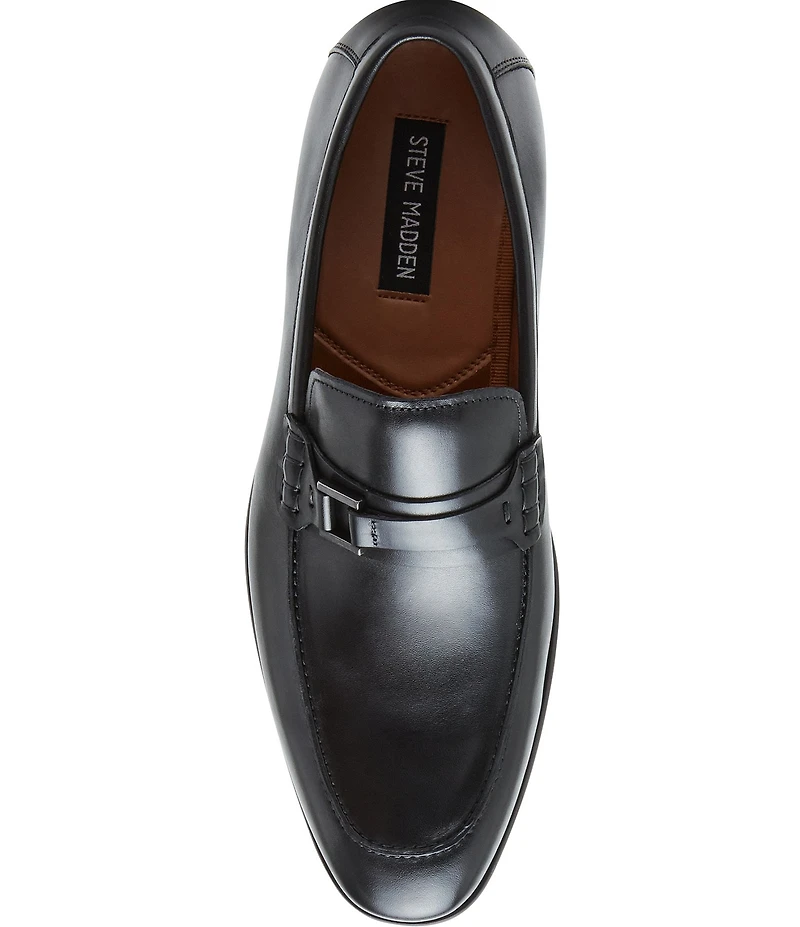 Steve Madden Men's Adair Leather Bit Buckle Dress Loafers