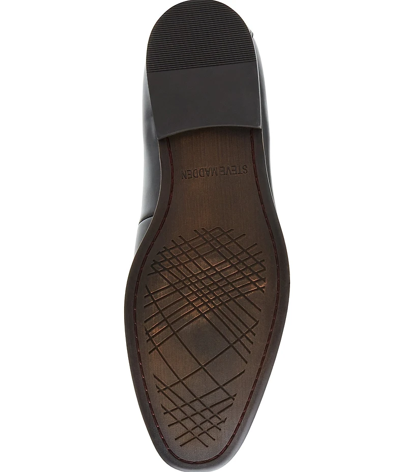 Steve Madden Men's Adair Leather Bit Buckle Dress Loafers