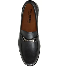 Steve Madden Men's Alfio Leather Bit Buckle Dress Loafers