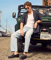 Steve Madden Men's Alfio Leather Bit Buckle Dress Loafers