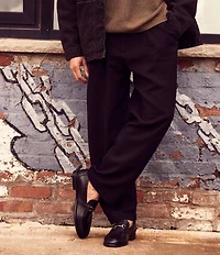 Steve Madden Men's Alfio Leather Bit Buckle Dress Loafers