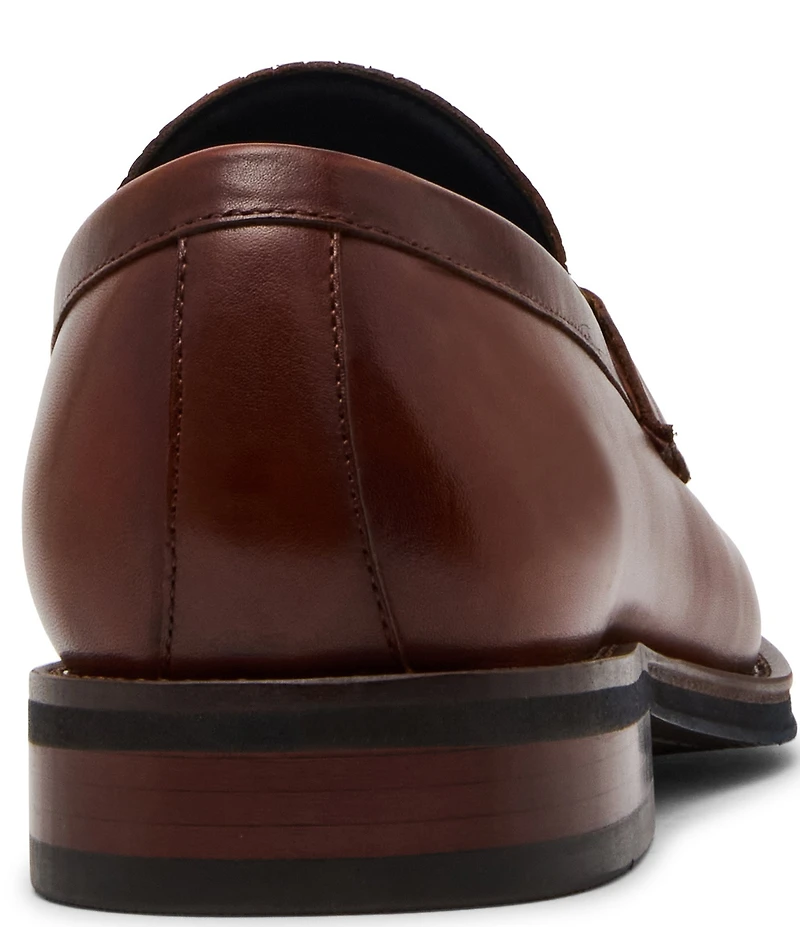Steve Madden Men's Amboy Leather Bit Hardware Dress Loafers