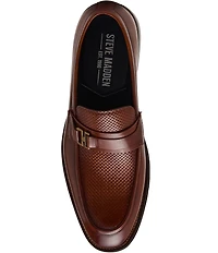 Steve Madden Men's Amboy Leather Bit Hardware Dress Loafers