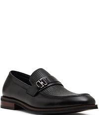 Steve Madden Men's Amboy Leather Bit Hardware Dress Loafers