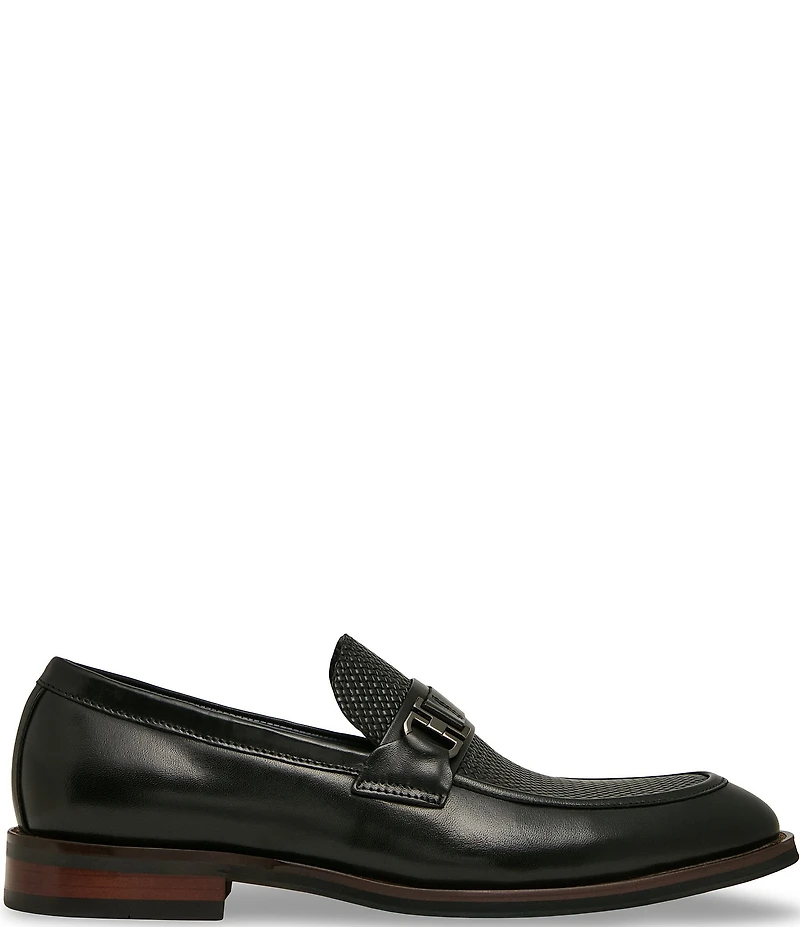 Steve Madden Men's Amboy Leather Bit Hardware Dress Loafers