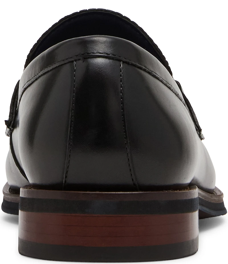 Steve Madden Men's Amboy Leather Bit Hardware Dress Loafers