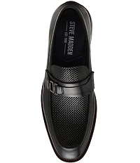 Steve Madden Men's Amboy Leather Bit Hardware Dress Loafers