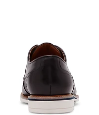 Steve Madden Men's Bader Perforated Leather Plain Toe Lace Up Oxfords