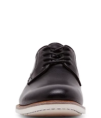 Steve Madden Men's Bader Perforated Leather Plain Toe Lace Up Oxfords