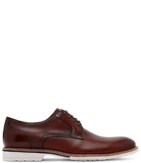 Steve Madden Men's Bader Perforated Leather Plain Toe Lace Up Oxfords
