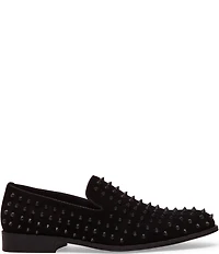 Steve Madden Men's Bentram Suede Spiked Studded Detail Slip On Loafers