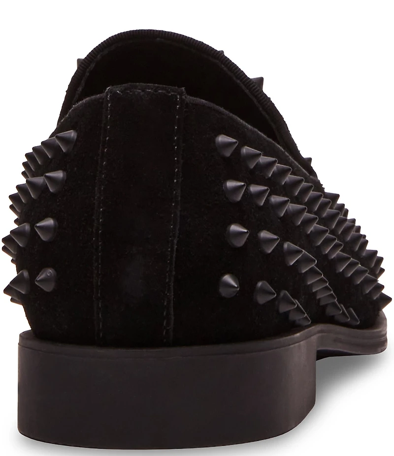Steve Madden Men's Bentram Suede Spiked Studded Detail Slip On Loafers