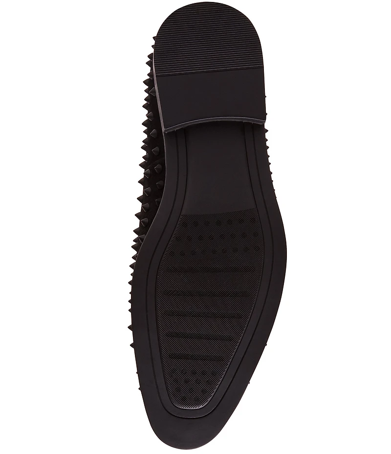 Steve Madden Men's Bentram Suede Spiked Studded Detail Slip On Loafers