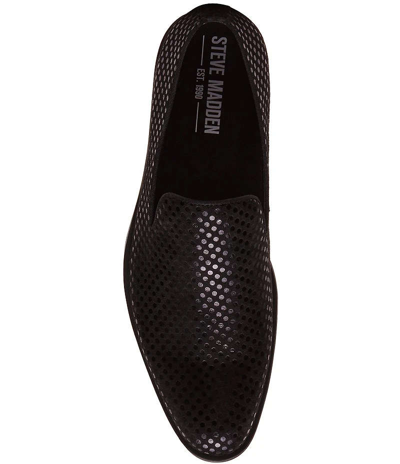 Steve Madden Men's Berton Leather Embellished Slip On Loafers