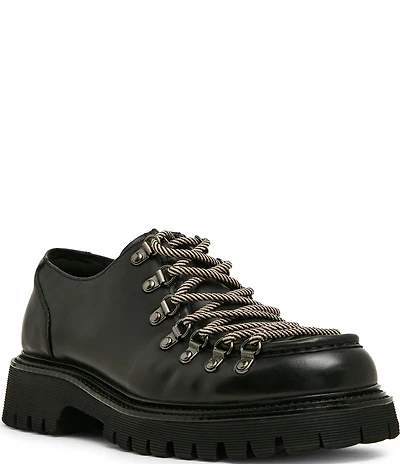 Steve Madden Men's Campello Leather Hiker Derby Lug Sole Oxford