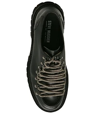 Steve Madden Men's Campello Leather Hiker Derby Lug Sole Oxford
