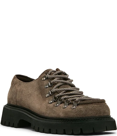 Steve Madden Men's Campello Suede Hiker Derby Lug Sole Oxford