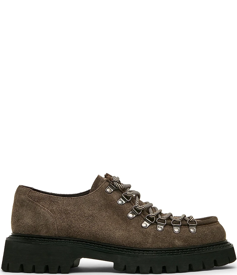 Steve Madden Men's Campello Suede Hiker Derby Lug Sole Oxford