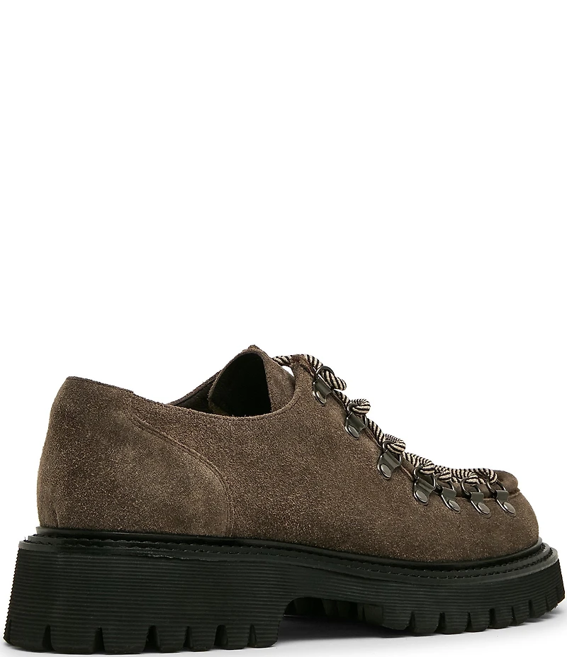Steve Madden Men's Campello Suede Hiker Derby Lug Sole Oxford
