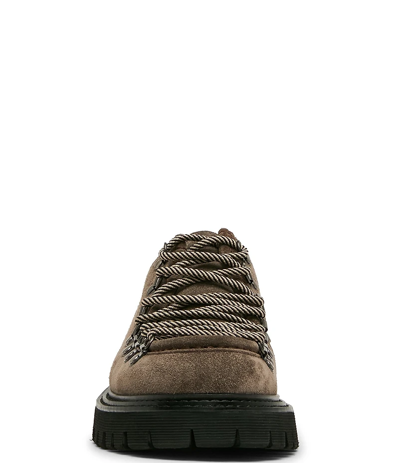 Steve Madden Men's Campello Suede Hiker Derby Lug Sole Oxford