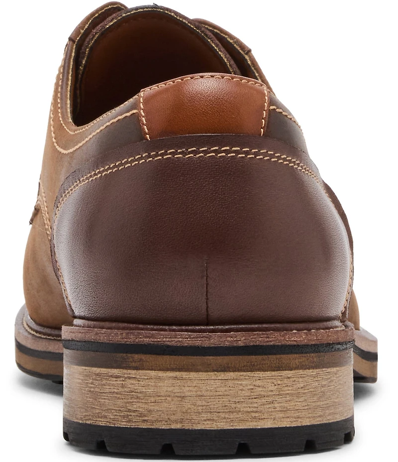 Steve Madden Men's Carlsbad Leather Lace Up Oxfords