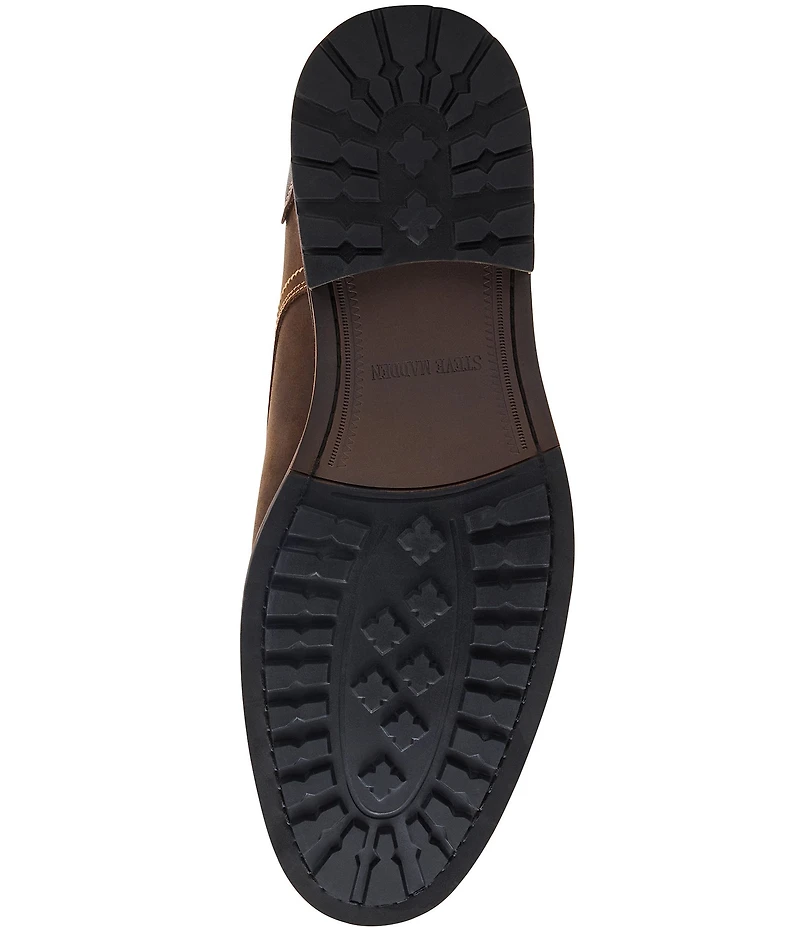 Steve Madden Men's Carlsbad Leather Lace Up Oxfords