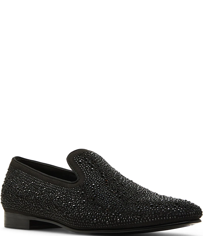 Steve Madden Men's Cashh Rhinestone Embellished Slip On Loafers
