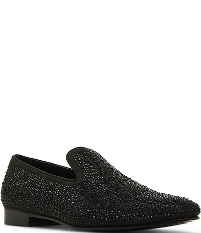 Steve Madden Men's Cashh Rhinestone Embellished Slip On Loafers
