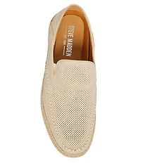 Steve Madden Men's Caydenn Perforated Suede Casual Slip On Espadrille Sneakers