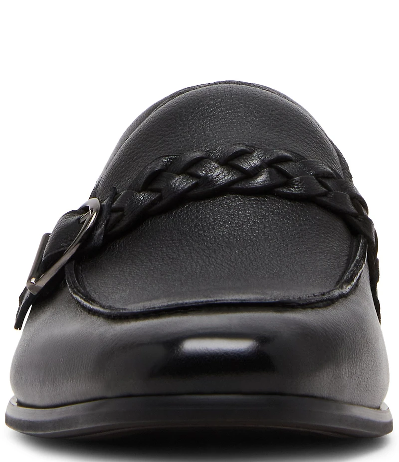 Steve Madden Men's Chauncey Leather Braid Detail Dress Loafers