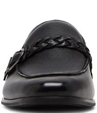 Steve Madden Men's Chauncey Leather Braid Detail Dress Loafers